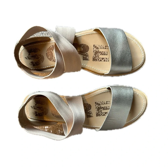 Sorel Ella Sandals Gold & Tan Size 8.5 - Picture 6 of 6